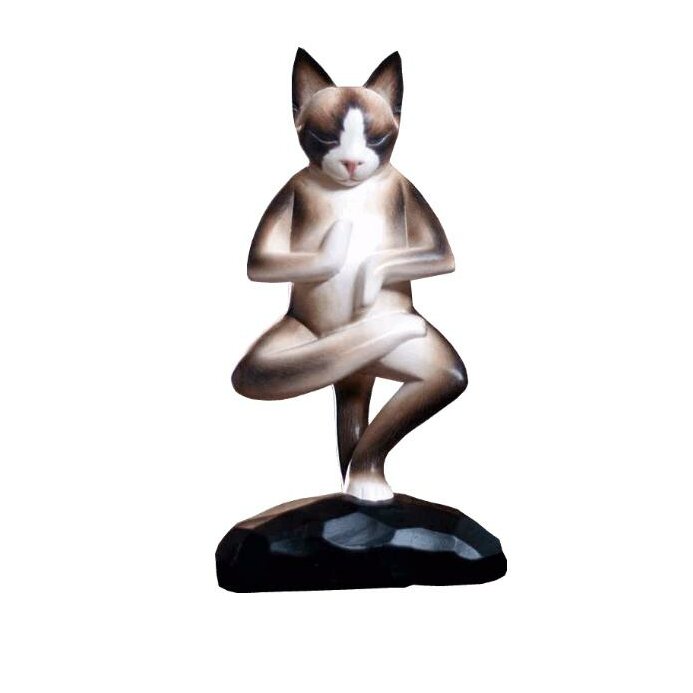 yoga cat figurine